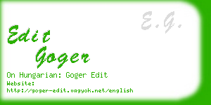 edit goger business card